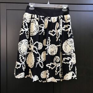 Anthropologie Floral Swing Skirt